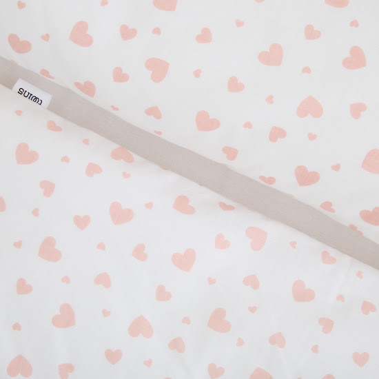 Детское сменное постельное белье 3 эл Twins Romantic Сердечки розовый