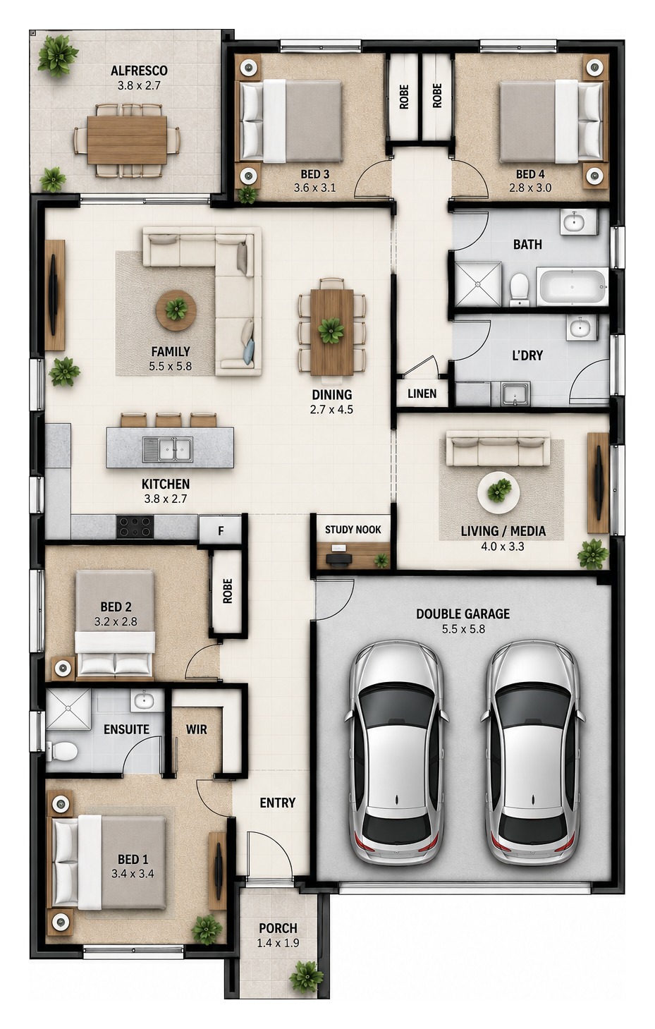 House and Land Investment Property in Millfield, NSW (4.28% Yield) | Aus Investment Properties - Floor Plan 1
