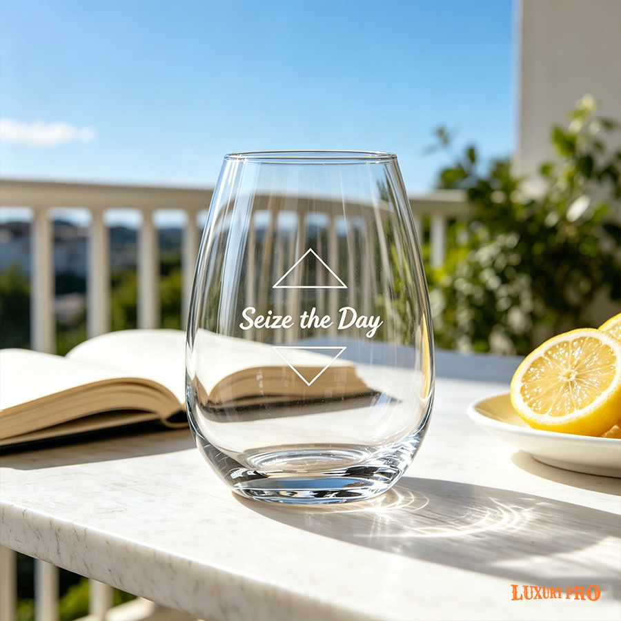 Crystal Sticker Eggshell Glass Cup