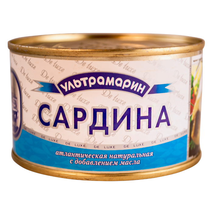 Сардина натур сдм 240 гр Ультрмарин