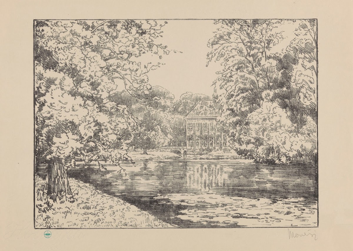 Kasteel Duivenvoorde aan vijver Duivenvoorde II 1929