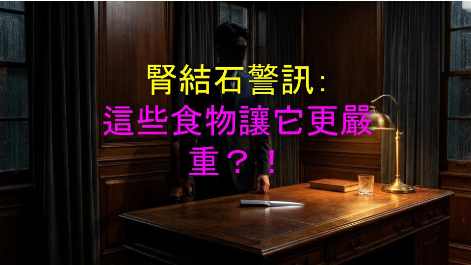 腎結石警訊：這些食物讓它更嚴重？！