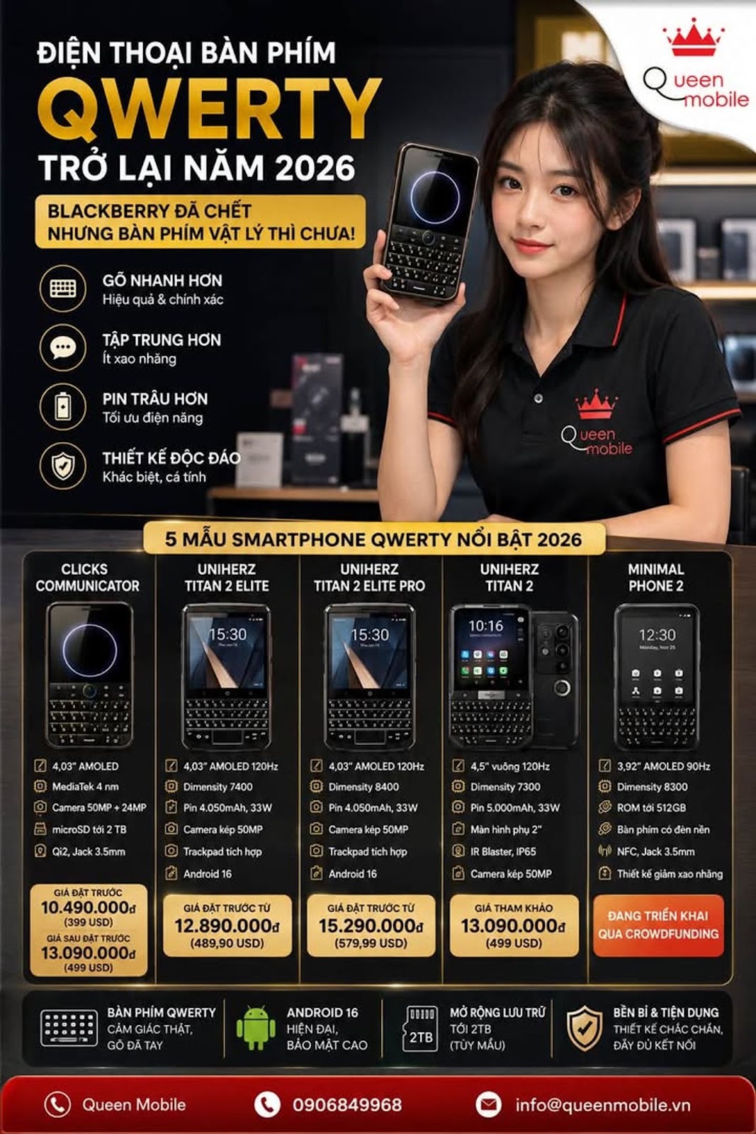 QWERTY keyboard phones suddenly return in 2026, BlackBerry is dead but the physical keyboard is not