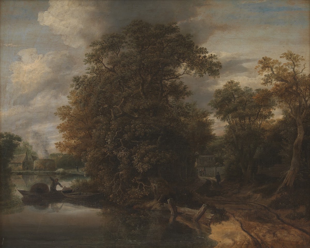 Landscape by a River In the Background a Limekiln 1640  1678