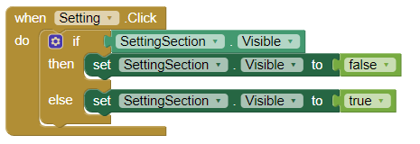 Setting section