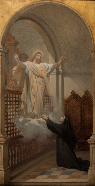 Vision de sainte Marie Alacocque 1870