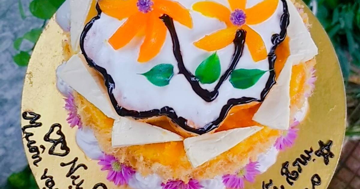 Bánh bông lan trứng muối cho ngày 20.10
