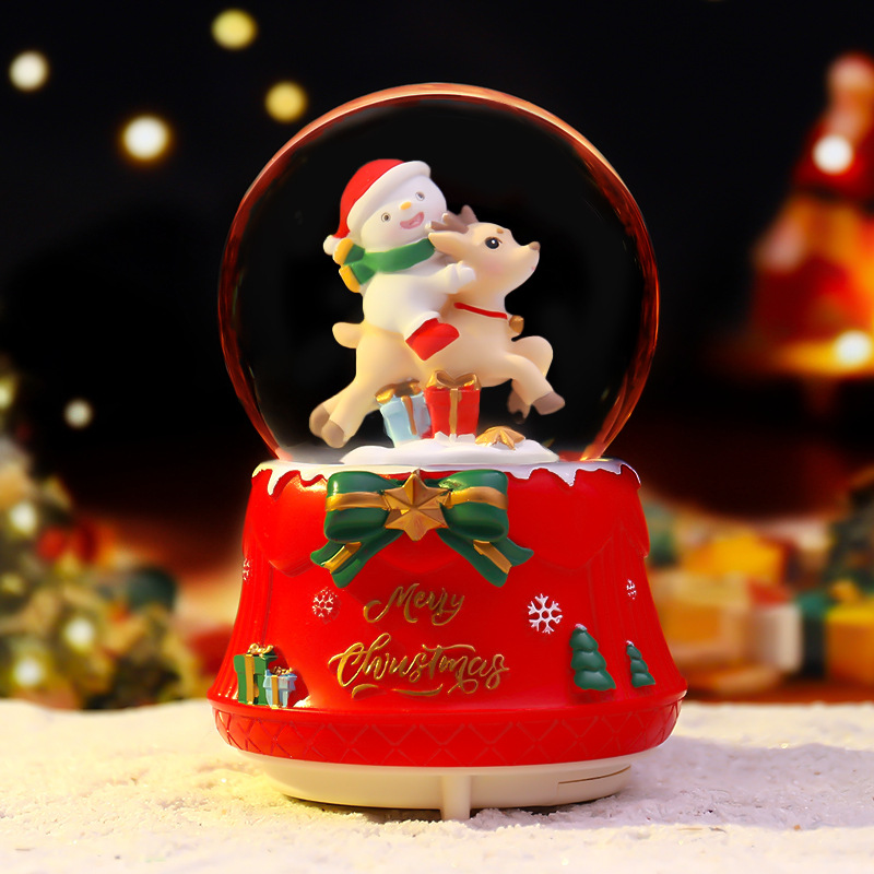 Christmas Snow Globe with Lighting and Music