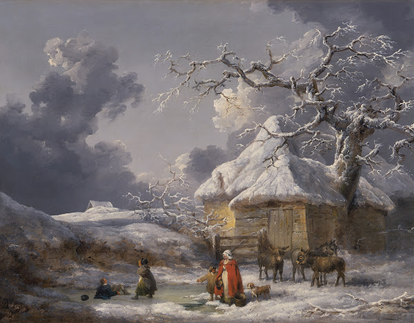Winter Landscape with Figures ca 1785