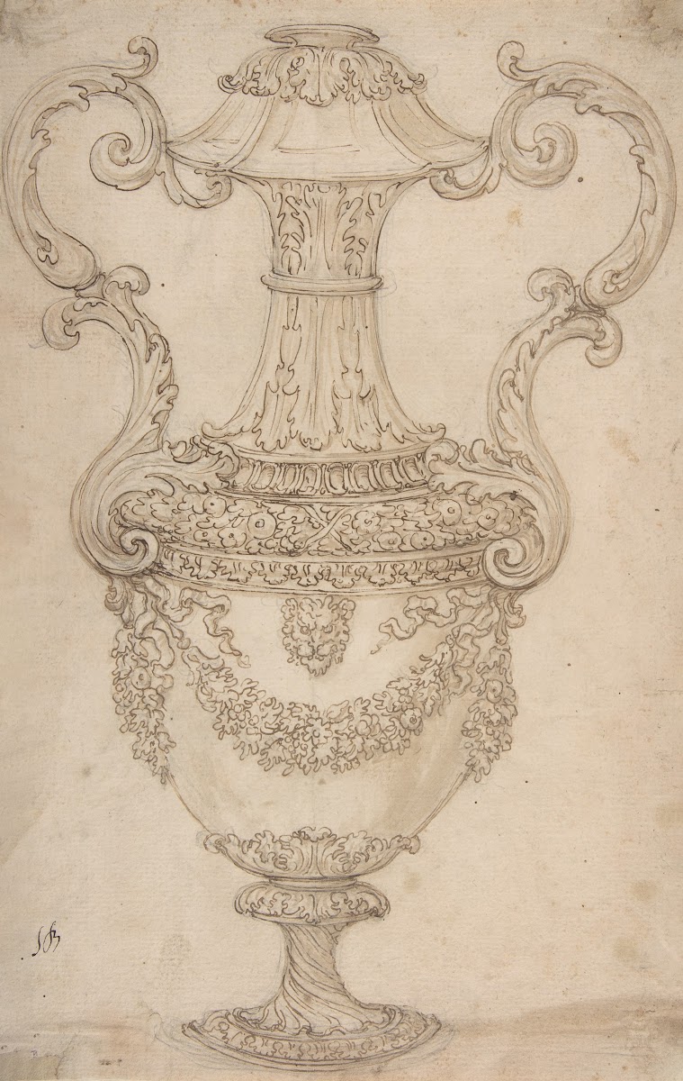 Design for a Vase with Handles Decorated with a Festoon 16521725