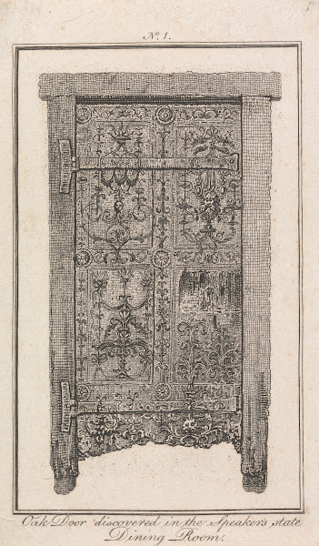 Oak Door Discovered in the Speakers State Dining Room 1806