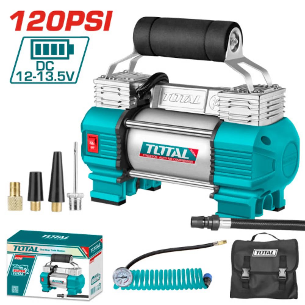 كمبروسر TOTAL TTAC2506 المحمول 120PSI