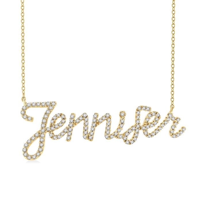 Script 'Jennifer' Diamond Name Necklace