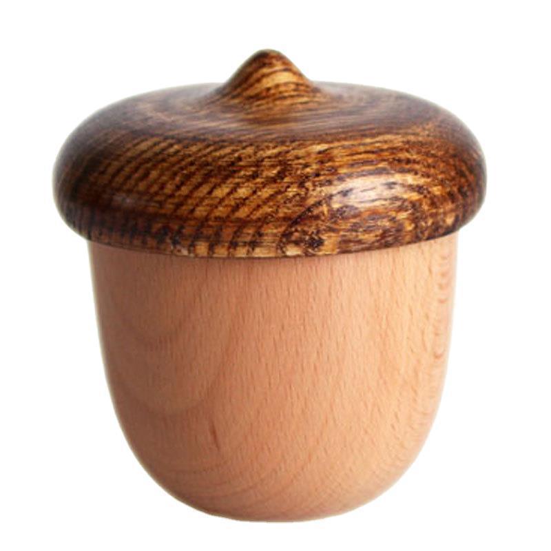 Eichel-Spieluhr aus Buchenholz, handbetrieben