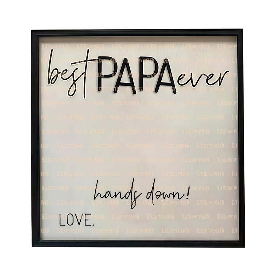 Framed Double-layer Wooden Sign