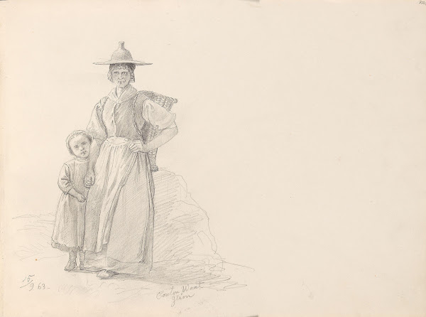 Kvinne og barn Glion 1863