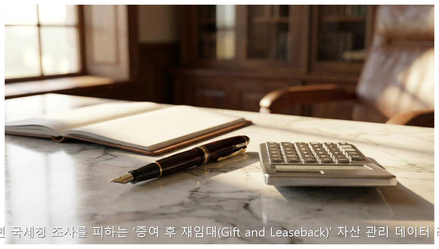 2026년 국세청 조사를 피하는 '증여 후 재임대(Gift and Leaseback)' 자산 관리 데이터 리포트 핵심 안내 및 분석 인포그래픽 (4)