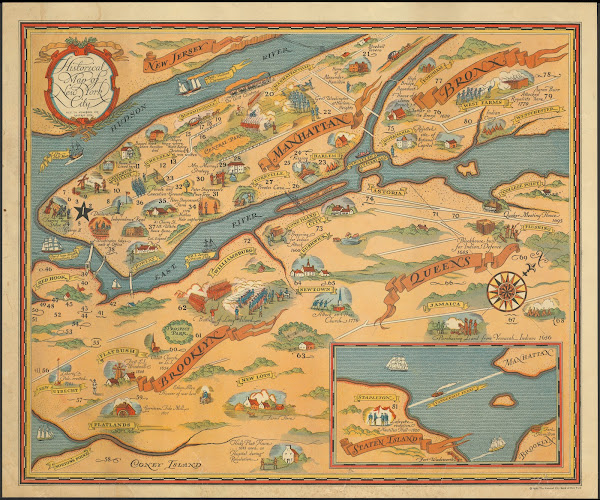 Historical Map Of New York City 1932