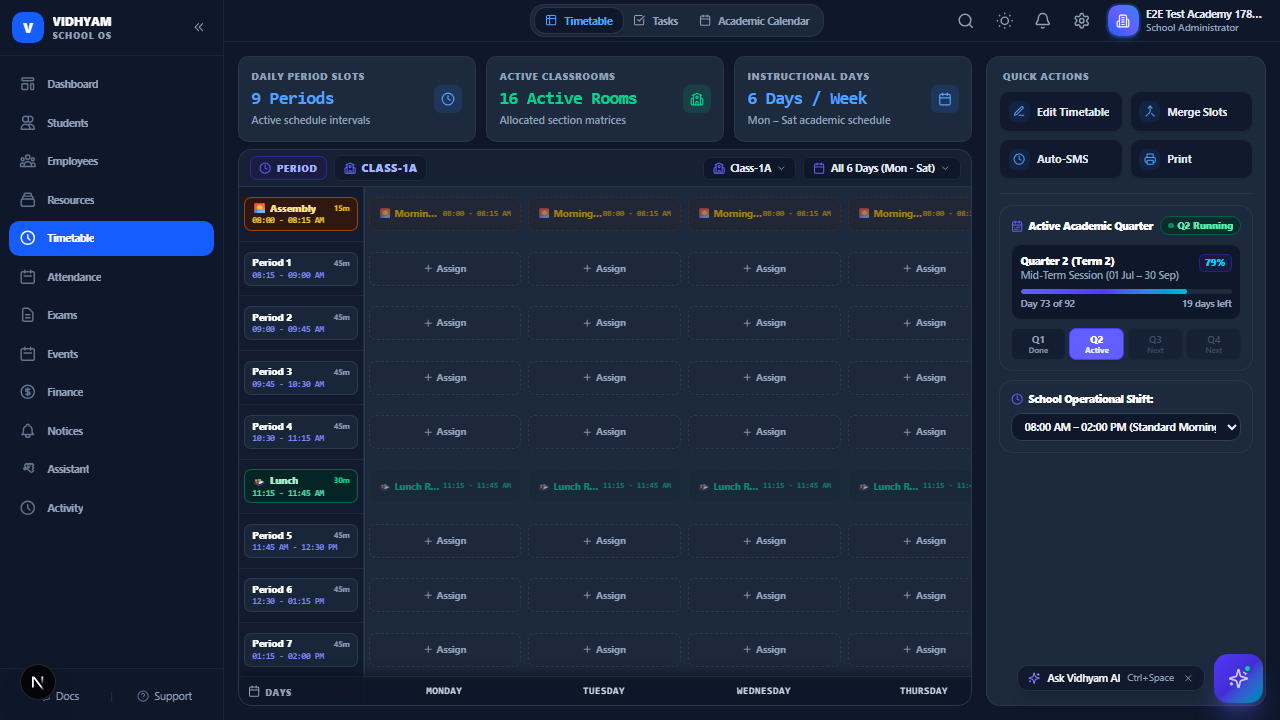 Conflict-Free Timetable & Teacher Substitution Engine