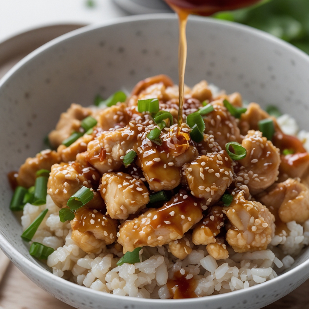 Final Sesame Chicken Cauliflower Rice Bowl