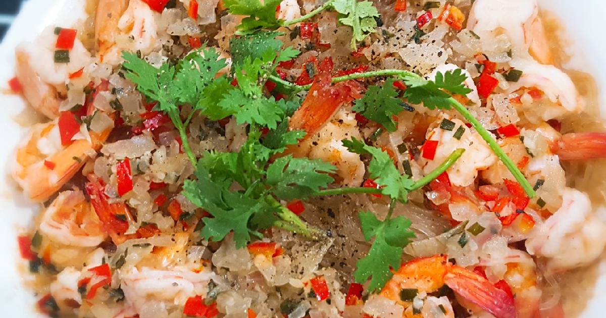 Tôm hấp miến
