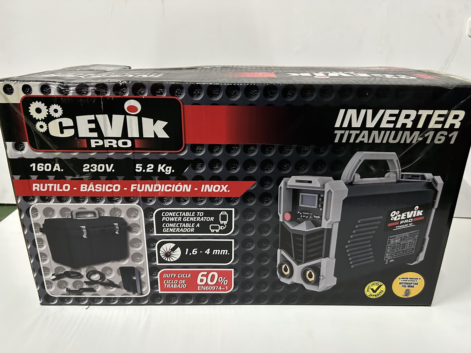  SOLDADOR CEVIK INVERTER TITANIUM DE 160 AMP