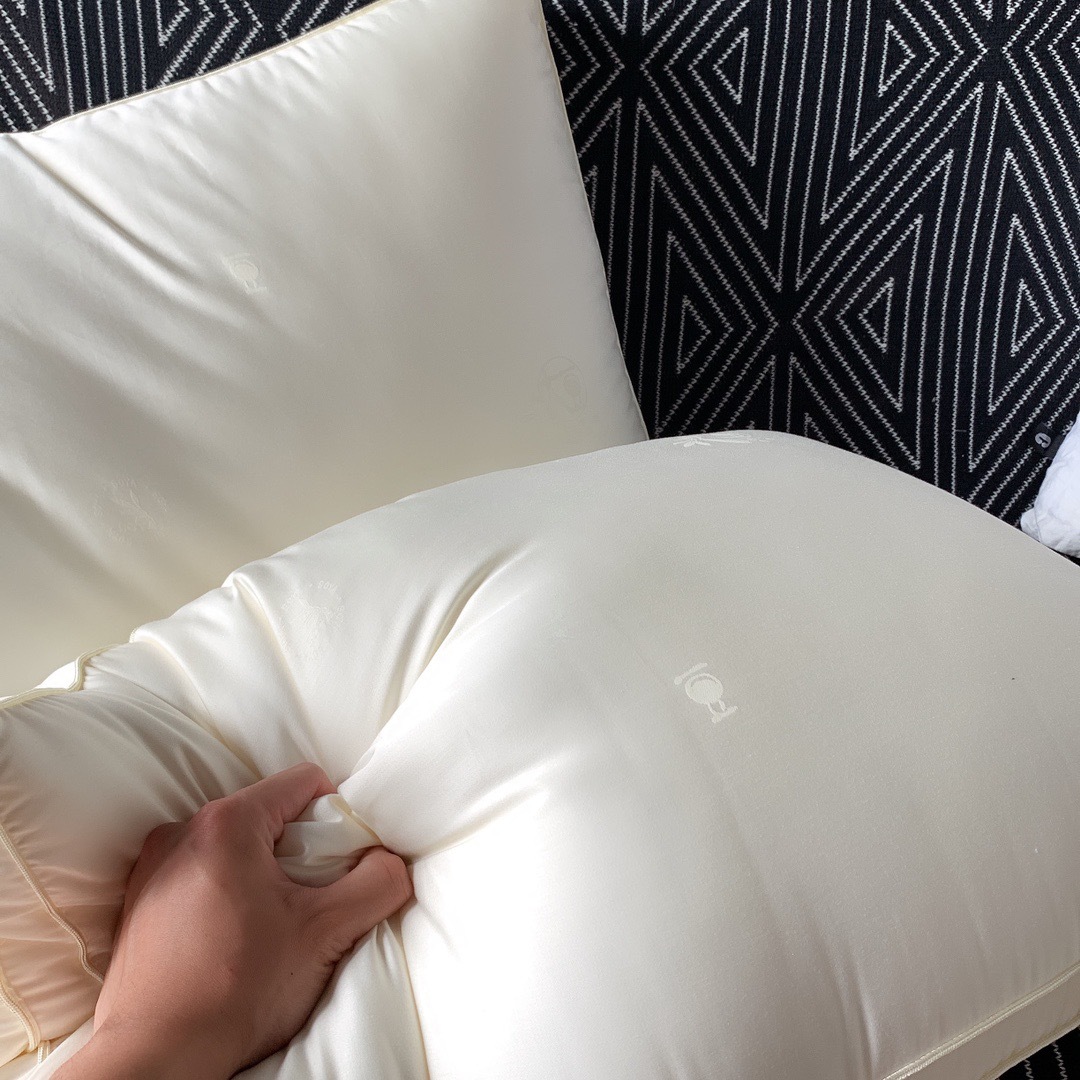Quilted pillow with antibacterial filling, 48×74 cm