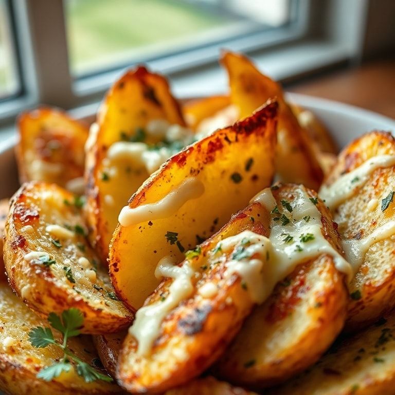 Crispy Baked Garlic Parmesan Potato Wedges Recipe | Quick, Easy & Family‑Friendly