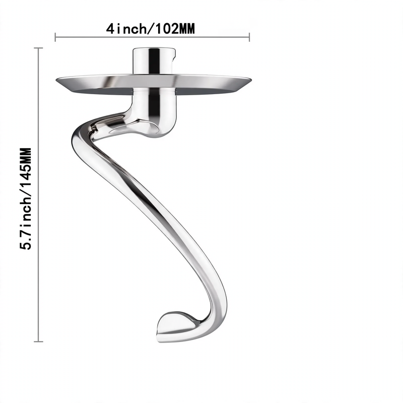 Mixer tool set for kitchen machine, stainless steel