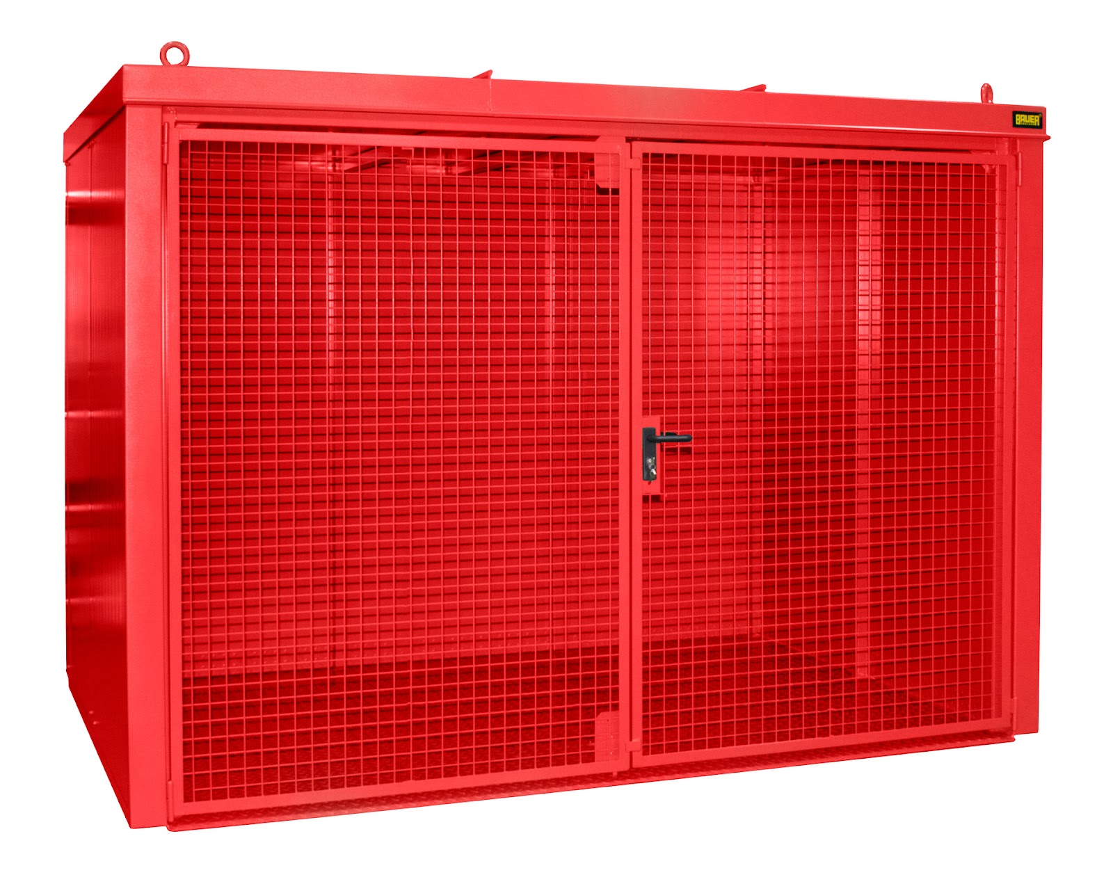 Gasflessen-container GFC-B M5, gelakt, Vuurrood