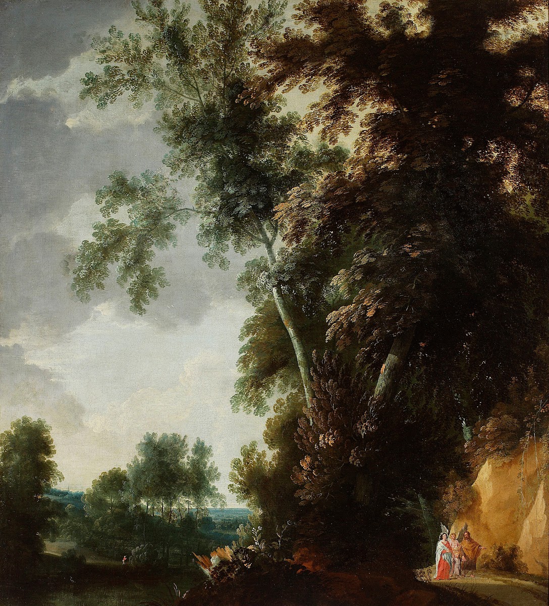 Landscape with the scene of Return from Egypt 17th century