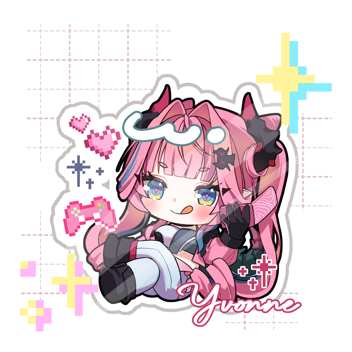 Yvonne Chibi Sticker By Hiudarat