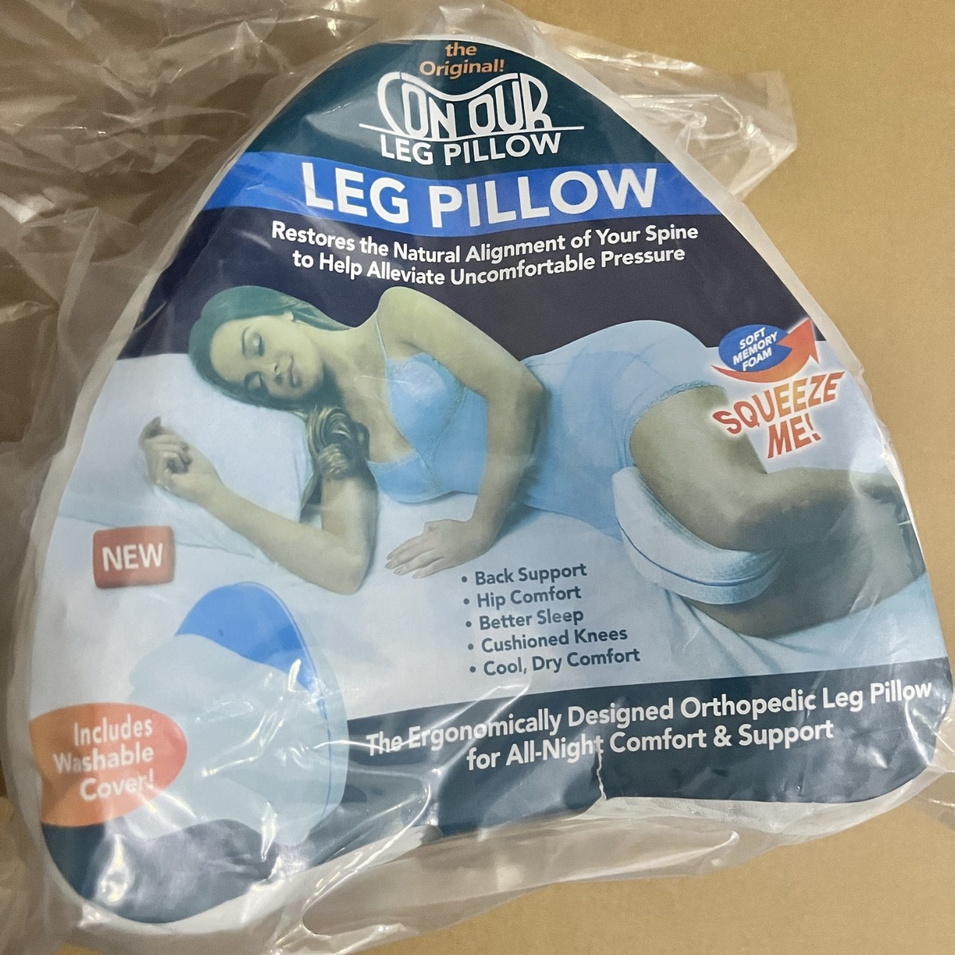 Footrest, memory foam, half-cylindrical, 40 × 20 × 10 cm