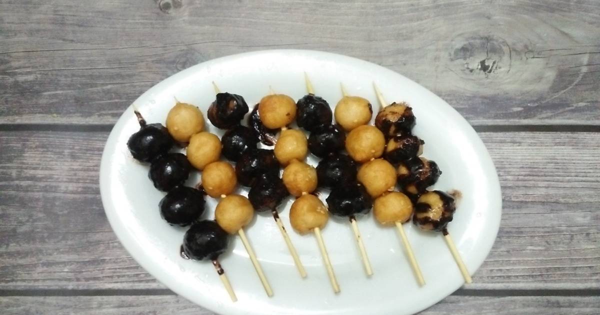 Bánh bột nếp chiên phủ socola