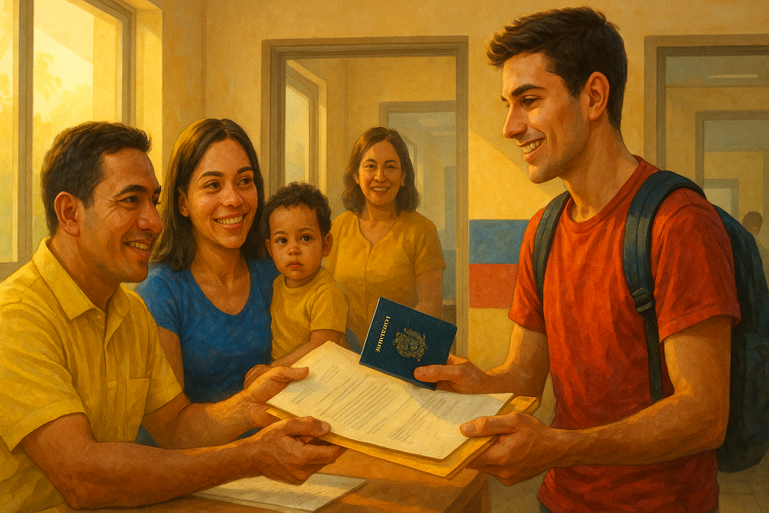 venezolanos en el exterior renovando pasaporte venezolano en consulado