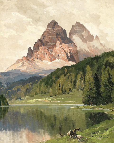 Lake Misurina with Tre Cime di Lavaredo