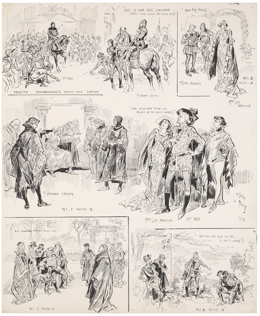 King Richard II several scenes drawn on one mat 1903