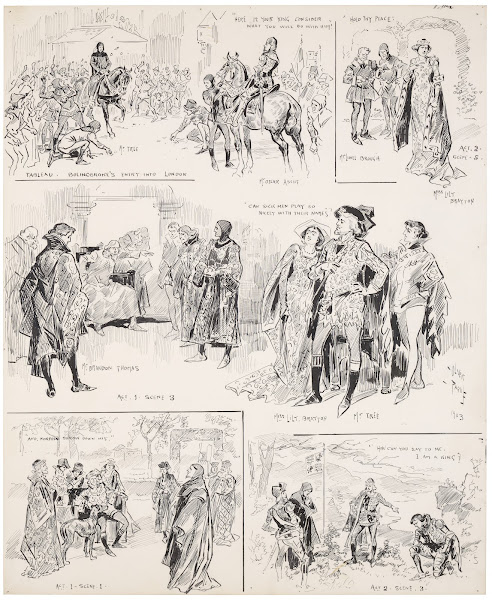 King Richard II several scenes drawn on one mat 1903