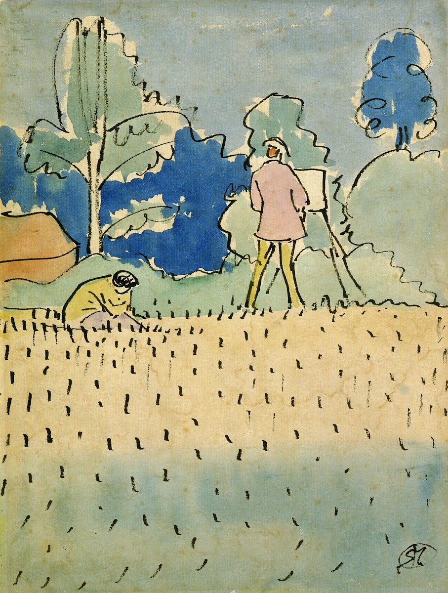 Sketching Berkshire circa 1915