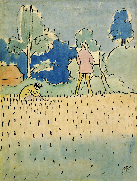 Sketching Berkshire circa 1915