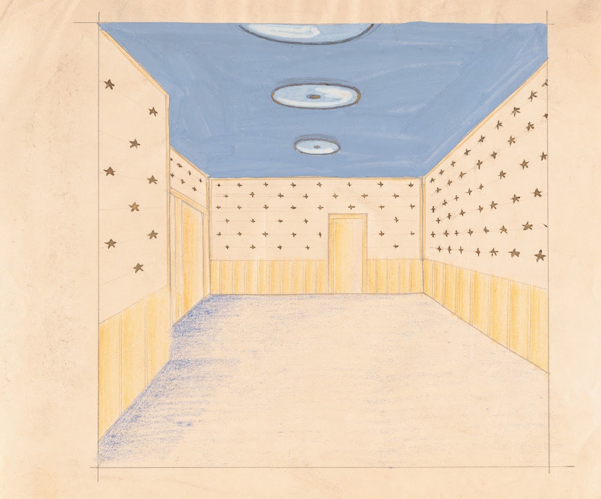 Interior design drawings for unidentified rooms Sketch for unidentified room wit