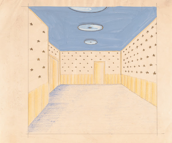 Interior design drawings for unidentified rooms Sketch for unidentified room wit