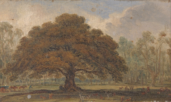 Landscape with Deer under The Beggars Oak Dagots Park 1820 1830