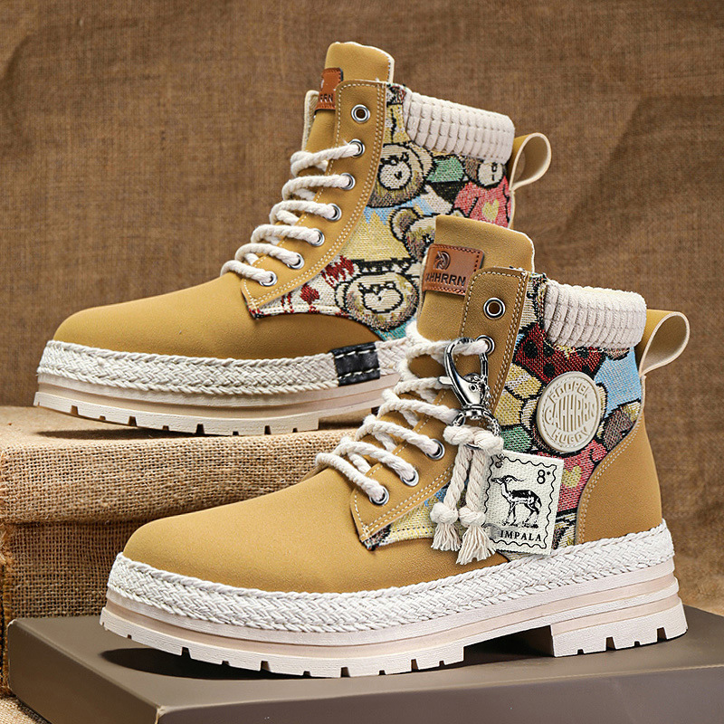 Men's boots, ankle-high, lined