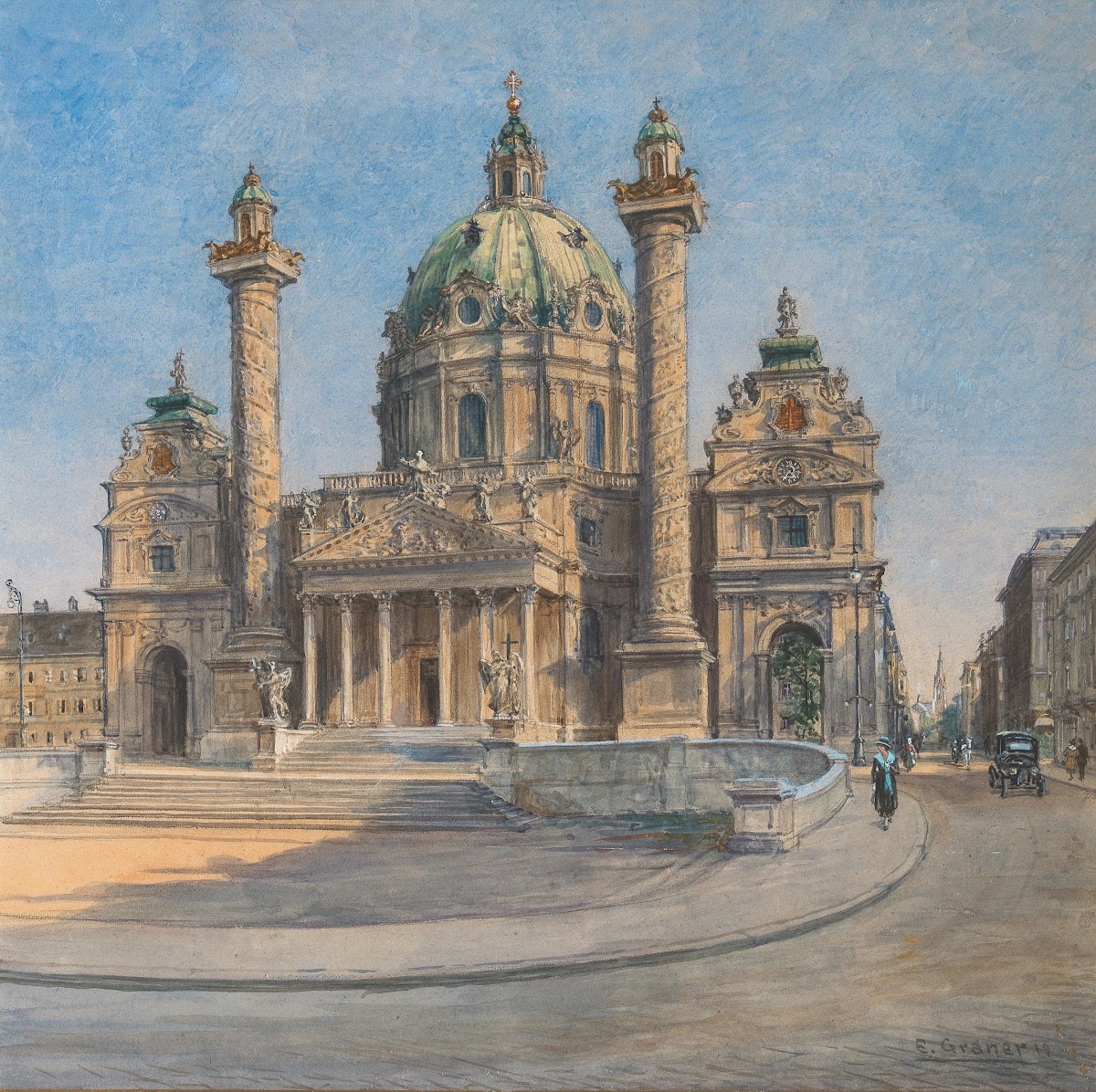 Saint Charless Church in Vienna 1919