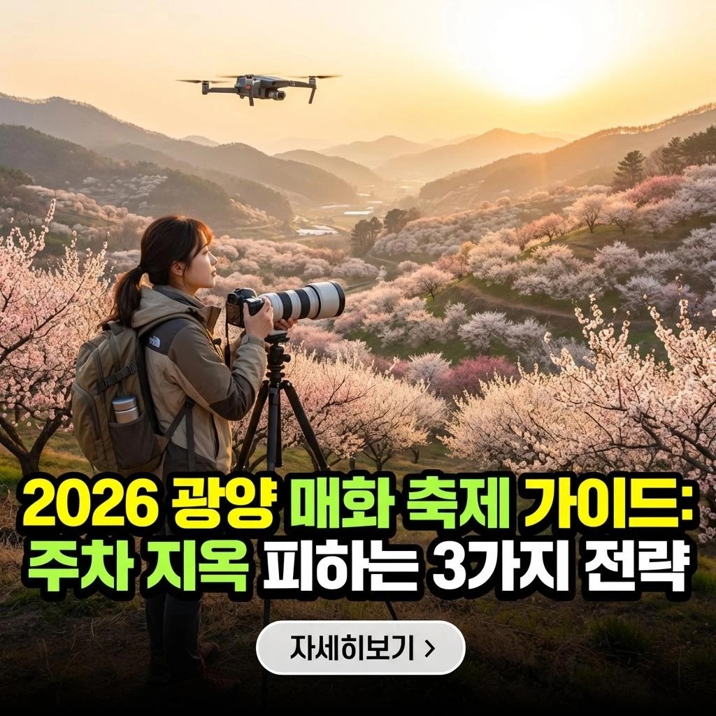2026 광양 매화 축제 가이드: 주차 전략 및 개화시기 분석