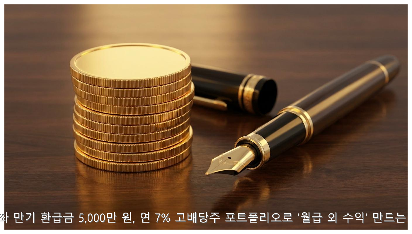청년도약계좌 만기 환급금 5,000만 원, 연 7% 고배당주 포트폴리오로 '월급 외 수익' 만드는 실전 가이드 핵심 안내 및 분석 인포그래픽 (4)