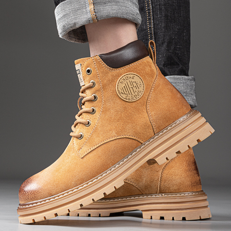 Robuste Schnürstiefel aus Schweinsleder, Unisex