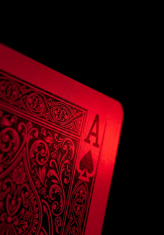 Ace of Spades Neon Red Black