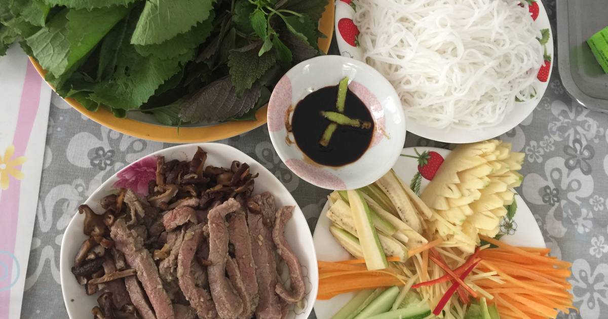 Thịt bò cuốn cải xanh